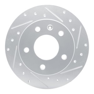 Buick Encore GX Brake Rotor (1) - Rear Right - R1 Concepts - Drilled & Slotted - Silver - `20-`25